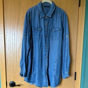 Stella Carakasi Light Blue Denim Look Shirt 100% Tencel